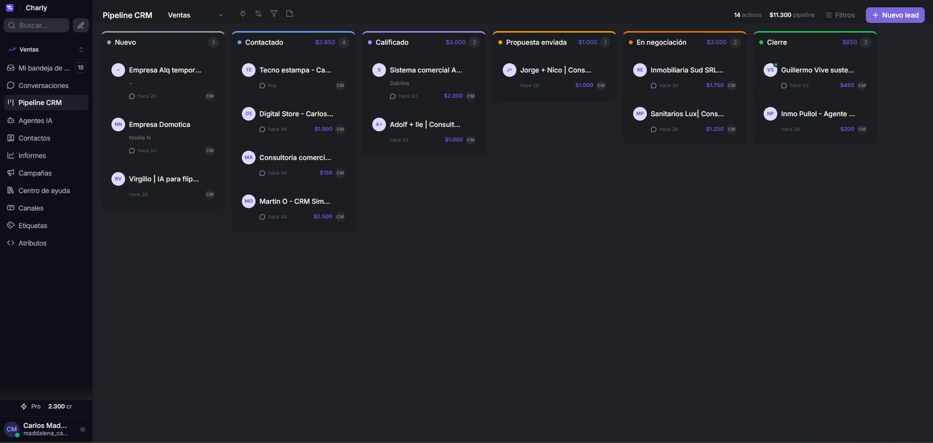 Pipeline CRM — BESEL